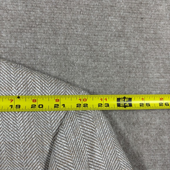 Joseph Abboud Beige Herringbone Linen Silk Blend Jacket Men's Sz 50R NWT - Picture 4 of 9